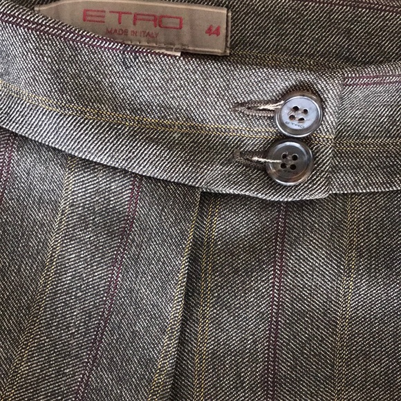 ETRO WOMENS PANTS 98% wool SIZE44 : US 8 - Picture 7 of 8